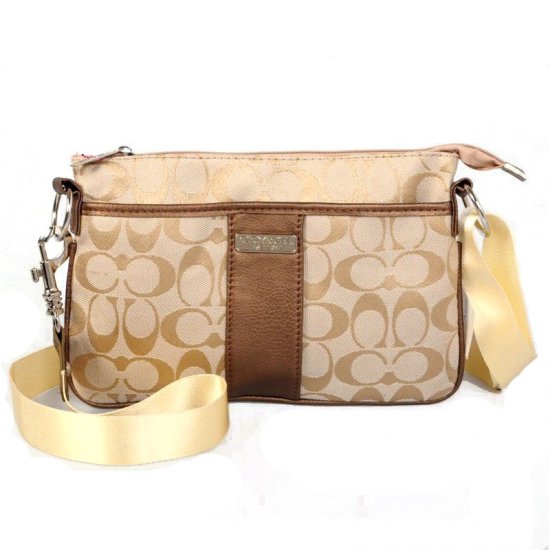 Coach Madison In Signature Small Yellow Crossbody Bags CFJ